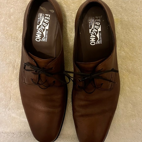 Salvador Ferragamo Mens Brown lace-ups 10.5 (US 11.5) - Picture 4 of 8